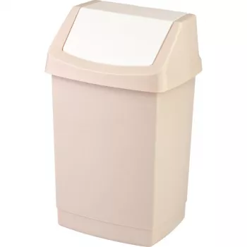 CURVER Click-it Tretmülleimer 15L rechteckig beige Polypropylen mit herausnehmbarem Inneneimer
