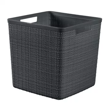 CURVER Korb Jute Quadratisch 17L 28x28x27cm Dunkelgrau