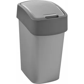 CURVER Flip Bin 9L Abfalleimer Silber/Grau