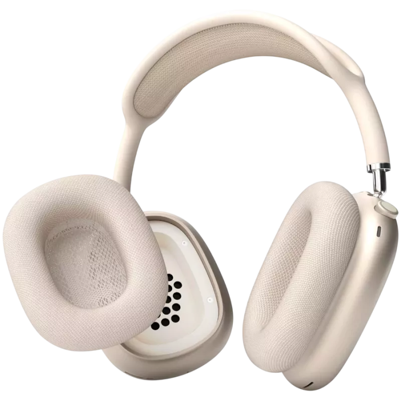 VONMÄHLEN Air Cushions für AirPods Max, Champagner – Premium-Proteinleder & Memory-Schaum Ersatz-Ohrpolster
