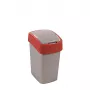 CURVER Flip Bin 25L Abfalleimer Silber/Rot