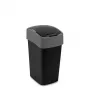 CURVER Flip Bin 25L Abfallbehälter Schwarz/Silber