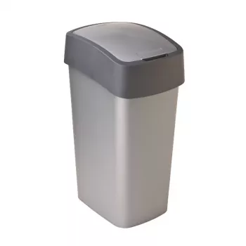 CURVER Flip Bin 45L Abfalleimer Silber/Grau