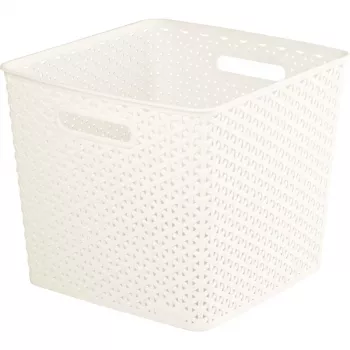CURVER My Style Quadratischer Aufbewahrungskorb 25L Creme