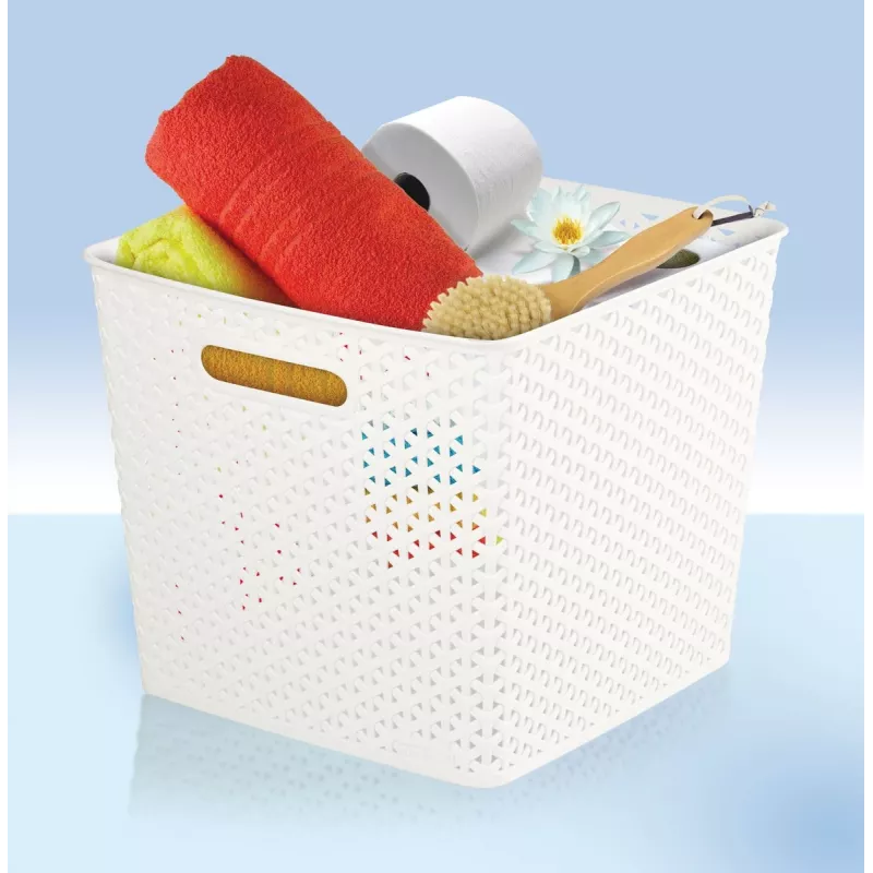 CURVER My Style Quadratischer Aufbewahrungskorb 25L Creme