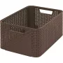 Curver Style Box M 38,6 x 28,7 x 17 cm dunkelbraune Aufbewahrungsbox mit Deckel
