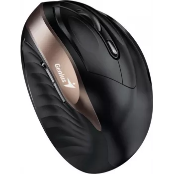 UNITEK Genius Ergo 8250S Kabellose Ergonomische Maus Schwarz-Gold 1600DPI