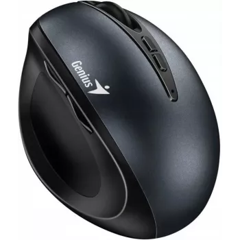 UNITEK Genius Ergo 8300S Kabellose Ergonomische Maus, 1600 DPI, Schwarz/Grau