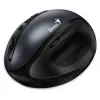 UNITEK Genius Ergo 8300S Kabellose Ergonomische Maus, 1600 DPI, Schwarz/Grau