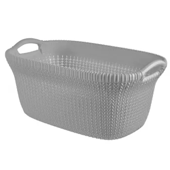 Curver Knit 40L Wäschekorb Hellgrau