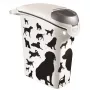 Curver Petlife Hundefutter-Aufbewahrungsbehälter 23L Schwarz mit Pfotenabdruck-Design