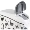 Curver Petlife Hundefutter-Aufbewahrungsbehälter 23L Schwarz mit Pfotenabdruck-Design