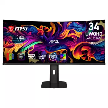 MSI 34-Zoll QD-OLED UWQHD 280Hz Curved Gaming-Monitor (9S6-3DE39T-003)