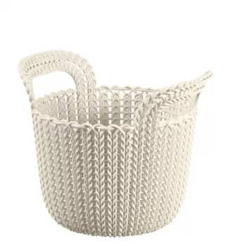 CURVER Korb Knit XS Rund 3L Weiß 23x19x19cm