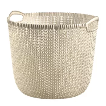 Curver Knit L Runder Wäschekorb 30L Weiß 40x39x33cm