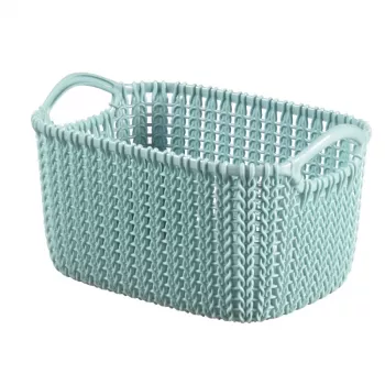 CURVER Basket Knit XS rechteckiger Aufbewahrungskorb 3L Blau 25x18x14cm