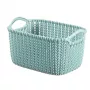 CURVER Basket Knit XS rechteckiger Aufbewahrungskorb 3L Blau 25x18x14cm