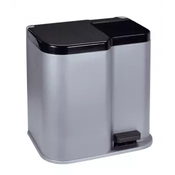 CURVER Duo 15+7L Silber/Dunkelgrau Treteimer