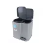 CURVER Duo 15+7L Silber/Dunkelgrau Treteimer