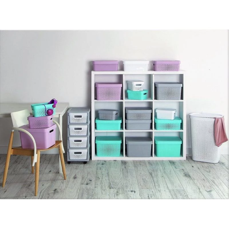 Curver Infinity 11L 4-Fach Rollcontainer 30x36x69cm Grau