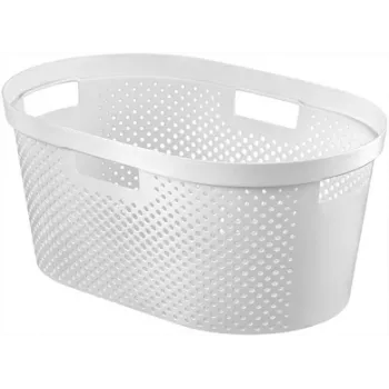 CURVER Infinity Recycled Wäschekorb 40L 59x39x27cm Weiß