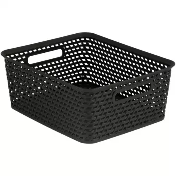Curver Your Style M Aufbewahrungskorb 35x30x13 cm Dunkelbraun Faltbar Stapelbar 13,7L