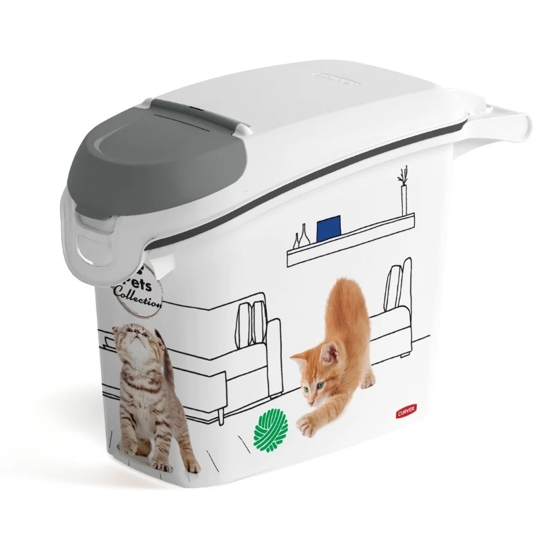 CURVER Pets Life Hunde- & Katzenfutter-Aufbewahrungsbehälter 6 kg 15 L luftdicht 23x50x36 cm