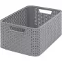 CURVER Style Aufbewahrungsbox M 38,6x28,7x17 cm Hellgrau Rattan-Optik 17L