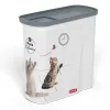 CURVER Pet Life Hund & Katze Futteraufbewahrungsbehälter 2L, luftdicht, transparent mit sortiertem Deckel