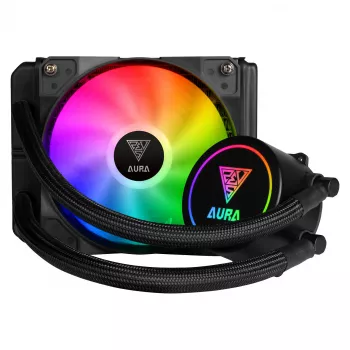GAMDIAS Aura GL120 120mm ARGB AIO Liquid CPU Kühler 16321-01600-30000-G