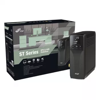 FSP ST 1500 Tower Line-Interactive USV 1500VA 900W mit 8x IEC C13 Steckdosen, USB & RS-232, RJ45 Überspannungsschutz