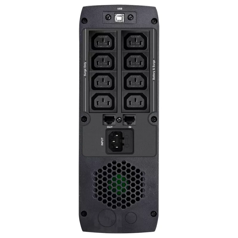 FSP ST 1500 Tower Line-Interactive USV 1500VA 900W mit 8x IEC C13 Steckdosen, USB & RS-232, RJ45 Überspannungsschutz