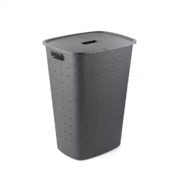 CURVER Softex Wäschebox 56L Dunkelgrau 42 x 31,6 x 60 cm