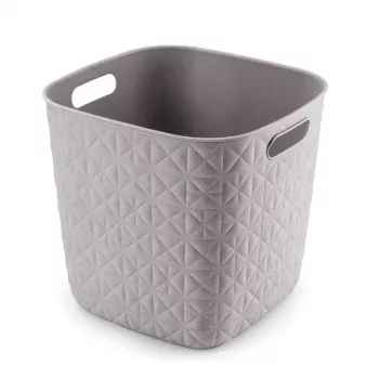 CURVER Softex quadratischer Aufbewahrungskorb 15L Kreideweiß 27,9x27,9x26,9cm