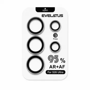 Evelatus Samsung Galaxy S26 Ultra Kameraobjektivschutz Armor Black