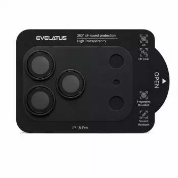 Evelatus Apple iPhone 18 Pro Full Body Kamera-Objektivschutz Premium Schwarz