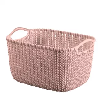 Curver Knit S rechteckiger Aufbewahrungskorb 8L Rosa