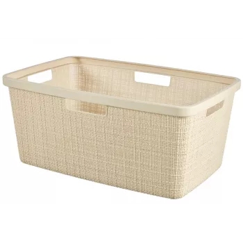 CURVER Wäschekorb Jute 46L 59x39x26cm Creme