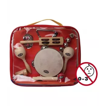 Stagg CPK 01 Junior Akustik-Schlagzeug für Kinder, 3-teiliges Shell Pack mit Snare und Crash-Becken, Pappel-Kessel, Schwarz