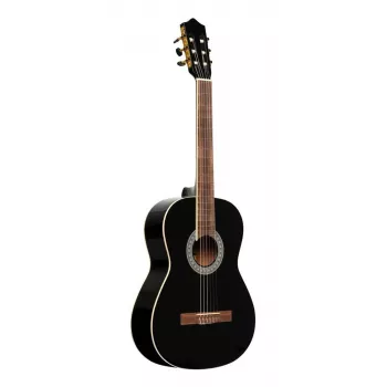 Stagg SCL60 BLK Konzertgitarre 4/4 Fichtendecke Schwarz Hochglanz