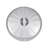 KEEEPER Mats 50L Maxi Abfallbehälter, Silber, Druckklappe, Pulverbeschichteter Stahl, Ø50x55cm