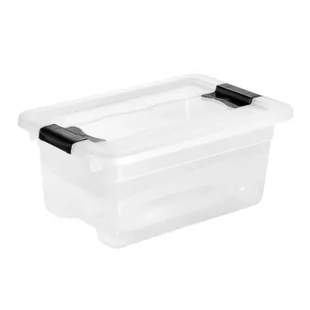 KEEPEER Crystalbox Cornelia 4L transparente Aufbewahrungsbox mit Deckel, 29,5 x 19,5 x 12,5 cm