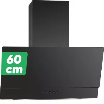 Bomann DU 7607 G 60 cm mattschwarze Flachschirm-Dunstabzugshaube