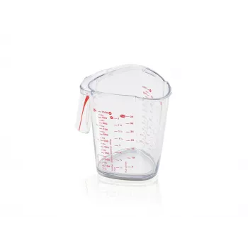 LEIFHEIT Messbecher 1L, Transparent, SAN-Kunststoff, ml/L/Gramm-Skalen, spülmaschinenfest