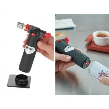 LEIFHEIT Burner Butangas-Brenner mit Piezo-Zündung und Kindersicherung