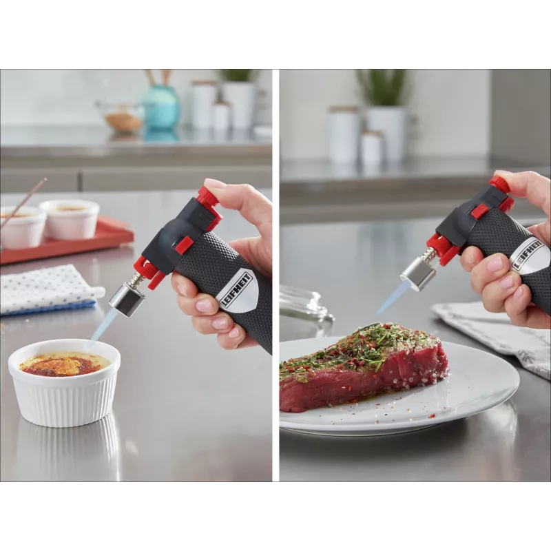 LEIFHEIT Burner Butangas-Brenner mit Piezo-Zündung und Kindersicherung