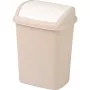 CURVER Dominik 10L Schwingdeckel-Abfalleimer, Beige, 20x25x36cm