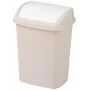 CURVER Dominik 25L rechteckiger Abfallbehälter, Beige, Polypropylen, abnehmbarer Deckel