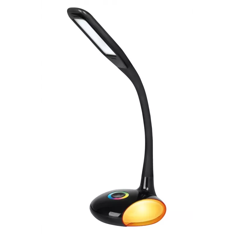 Activejet AJE-VENUS RGB Schwarz LED Schreibtischlampe mit RGB-Basis, 7W Hauptlicht, 3W RGB-Basis, 400lm, 3000K/4500K/6000K, Touch-Steuerung, Flexibler Arm