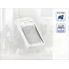 LEIFHEIT Muskatnussreibe, ComfortLine, Edelstahl-Reibfläche, Weiß/Grau, Integrierter Vorratsbehälter, Spülmaschinenfest